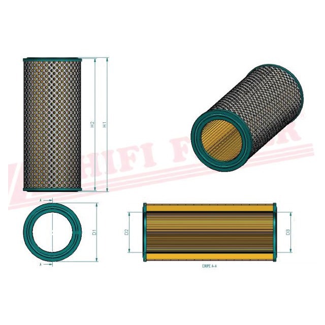 Filtre Hydraulique SH 76603 Hifi Filter référence fournisseur HIFSH76603